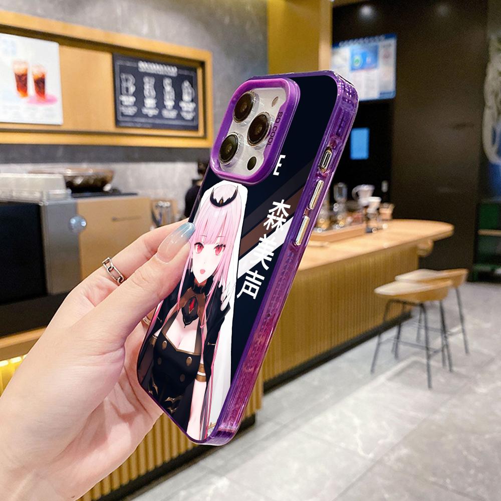 Holo Mori Calliope Purple Translucent Mobile Phone Case for iPhone 17 16 15 14 13 12 11 X XR XS Air Pro Max Plus Colorful Cover