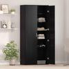 Highboard in Black Oak Look 80 x 35 x 180 cm Particleboard