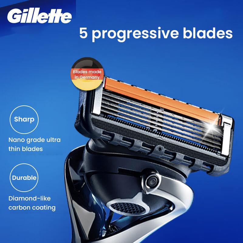 Gillette Fusion 5 ProGlide Razor with Mangetic Stand Men's Shaving Razor Premium Edition 1Handle 2 Blades 1 Stand