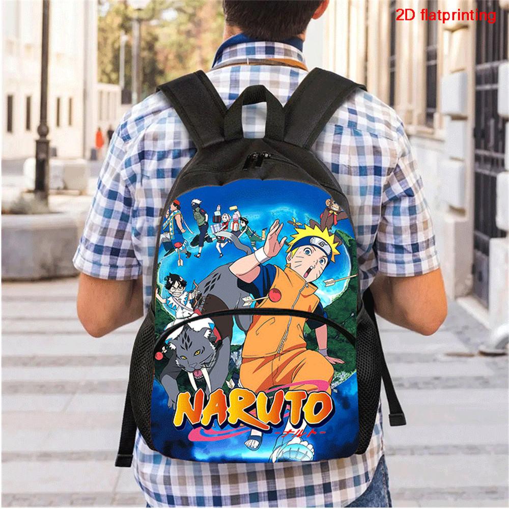 Рюкзак-мочила для детей из аниме NARUTO, с регулируемым плечевым ремнем и передним карманом, легкий и прочный, для мальчиков и девочек в возрасте 5-10 лет