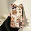 Милый чехол для телефона с капибарой для iPhone 14 Plus 13 Mini 11 16 15 17 Pro Max Защитный Ударопрочный