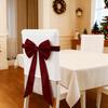 30*75 см Рождественские Бордовые Бархатные Ленты на Стулья Красные Банты на Стулья Для Стульев Эластичные Банкетные Домашние Свадебные Мероприятия Праздничные Банкеты