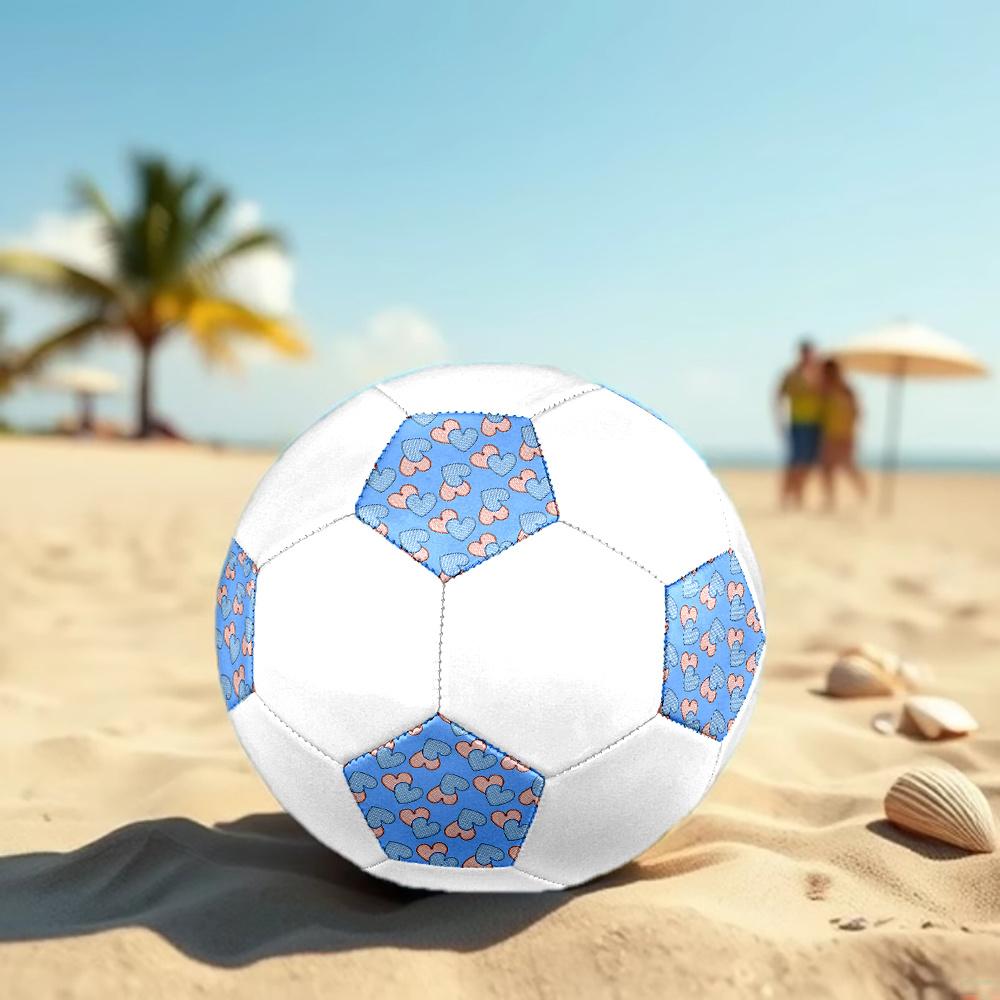 1PC Heart Soccer Ball Size 5 Football Machine Sewn Indoor/Outdoor Universal Football A19