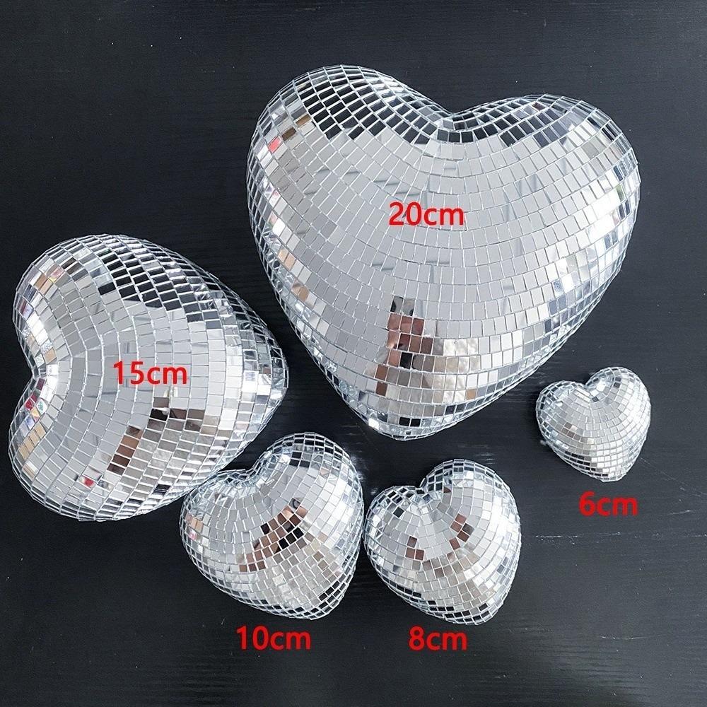 Lightweight Disco Ball Decorations Heart-Shaped Christmas Party Decorations Keys Chain