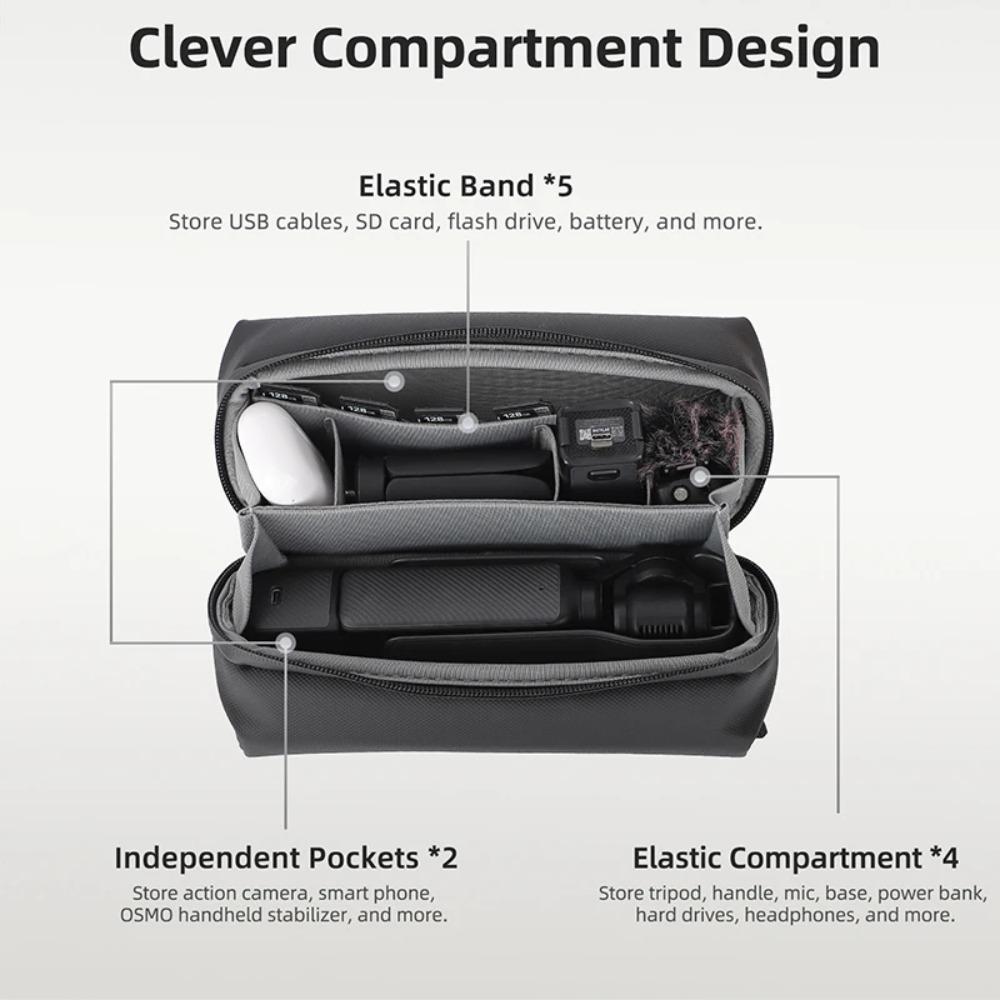 Versatile Portable Storage Crossbody Bag For DJI Osmo Pocket 3 4 Action 6 5 4 3 Insta360 X5 X4 GO3S Protective Camera Carry Case