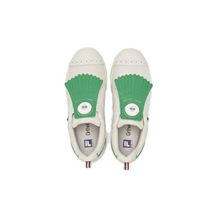 Fila GF Derby Спортивные Амортизирующие Низкие Гольф Кроссовки Женские Бело-Зеленые A12W331703FBJ