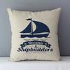Cozy Couch Cushion Cover Mediterranean Marine Style Starfish Sea Horse Voyage Ship Anchor Home Decorative Pillow