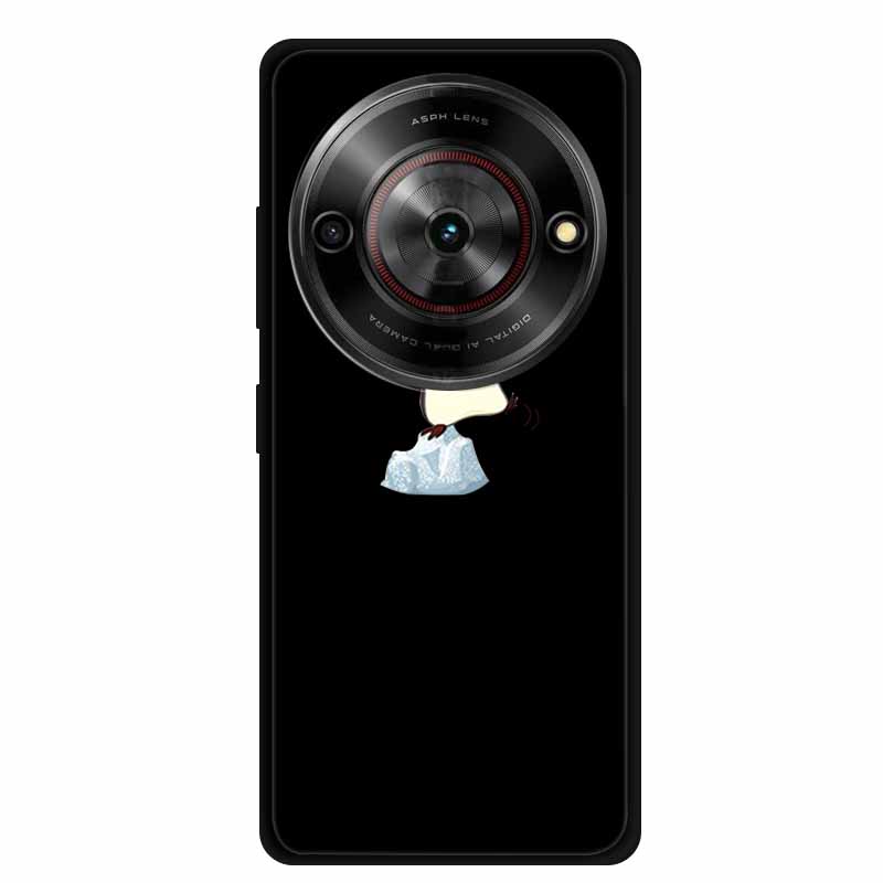 Чехол для ZTE Blade A75 Черный Силиконовый Милое Животное Цветочный Мягкий Чехол для ZTE Blade A75 5G ТПУ Чехол Funda для ZTE A75 Coque A 75
