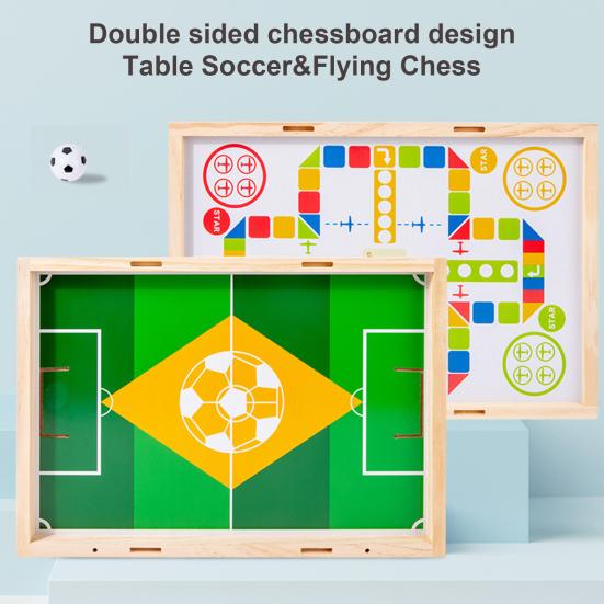 Футбол Летающие шахматы Настольная игра 2-в-1 Двусторонняя детская настольная футбольная игрушка для малышей