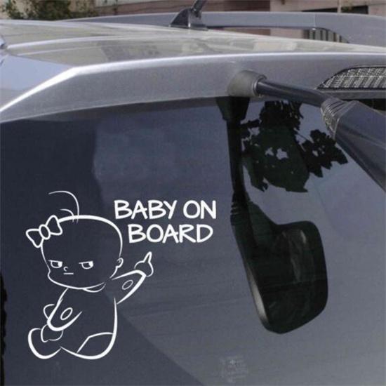 Лист автомобиля наклейка милый мультфильм ребенок на борту письмо наклейка на окно автомобиля наклейка декор предупреждающий знак