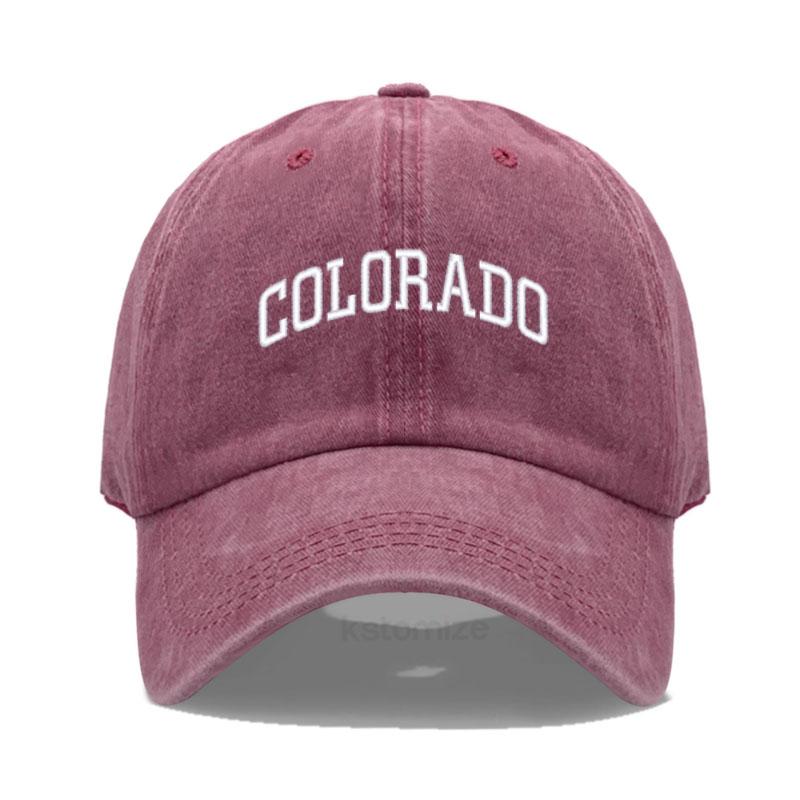 Унисекс Мягкая Хлопковая Папа-кепка Буква COLORADO Вышивка Бейсболка Для Женщин Мужчин Регулируемая Унисекс Повседневная Спортивная Кепка
