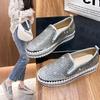 Fashion Bling Women Flat Loafers Woman Shinning Crystal Rhinestone Fisherman Shoes Female Autumn Platform Casual Shoe Slip On Mocassins
