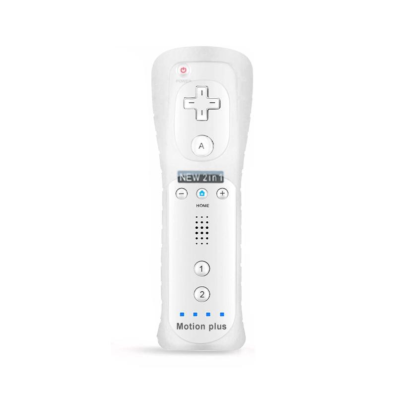 Пара пультов дистанционного управления с контроллером Nunchuck для игр Wii Управление для консоли Wii Беспроводной геймпад с Motion Plus