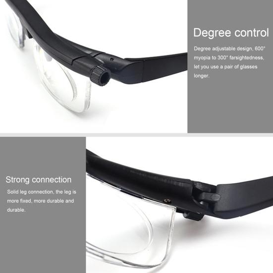 Гибкие регулируемые очки с циферблатом для пожилых людей Очки Flex Vision Vision Чтение для чтения ТВ