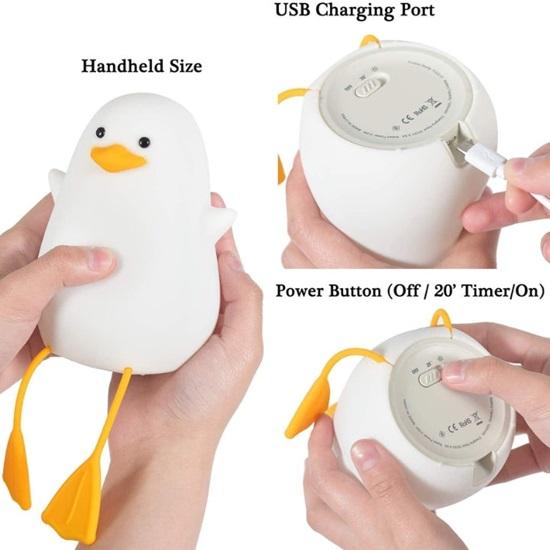 Sitting Duck Soft Silicone Lamps, Night Lamp for Room