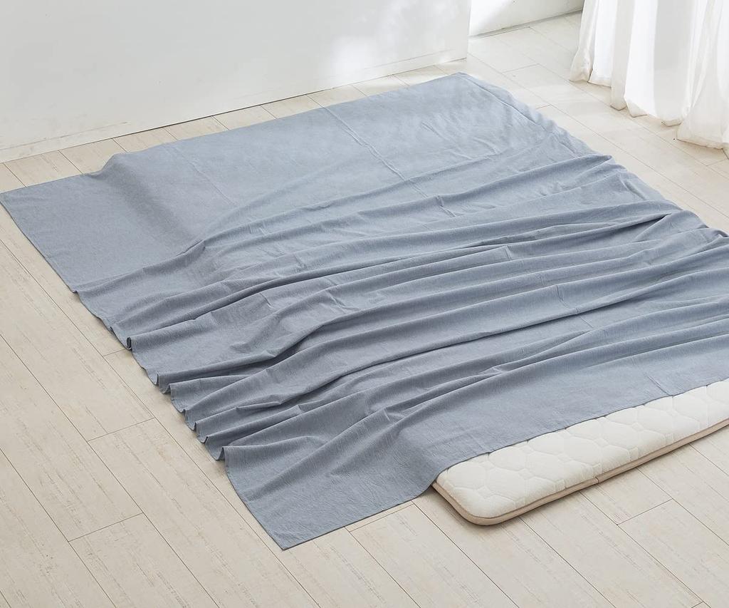 Простыня king size (250x290см), простыня, верхняя простыня из органического хлопка, 100% стираный хлопок, однотонный светло-голубой