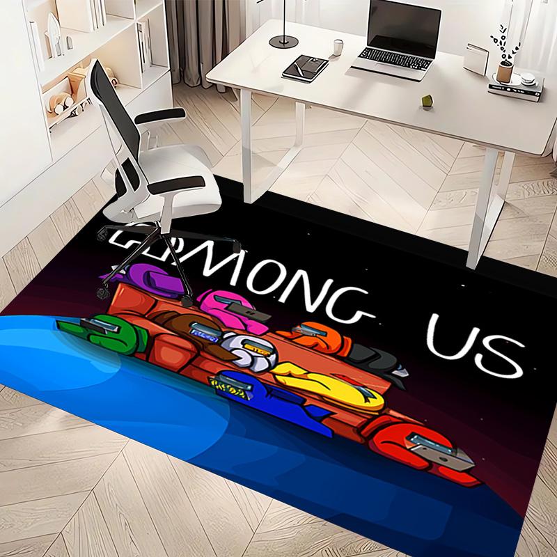Among Us Print Area Rug - Soft,Washable Non-Slip Indoor Mat,Living Room,Home Office Decorative Rug