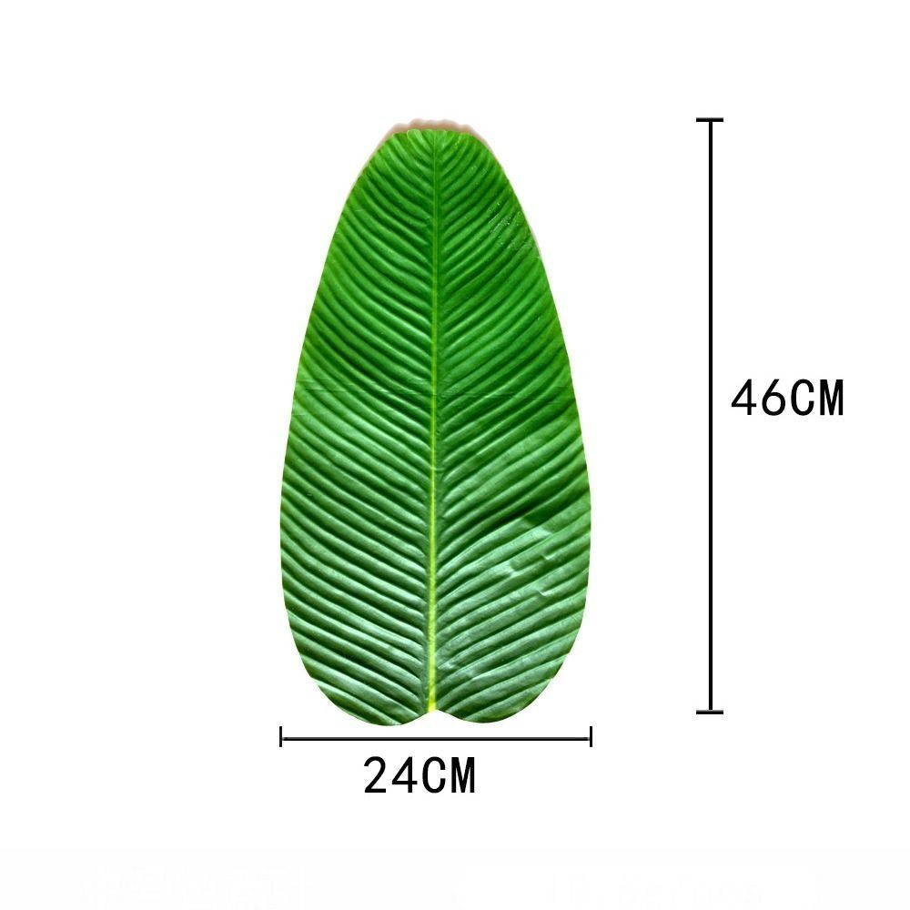 1Pcs Simulation Artificial Banana Leaf Heat Resistant Kitchen Placemats  Party Wedding Decoration