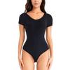 Women's One-Piece Short Sleeve Shaping Underwear Tummy Control Booty Lifting Seamless Bodysuit Bottoming Corset