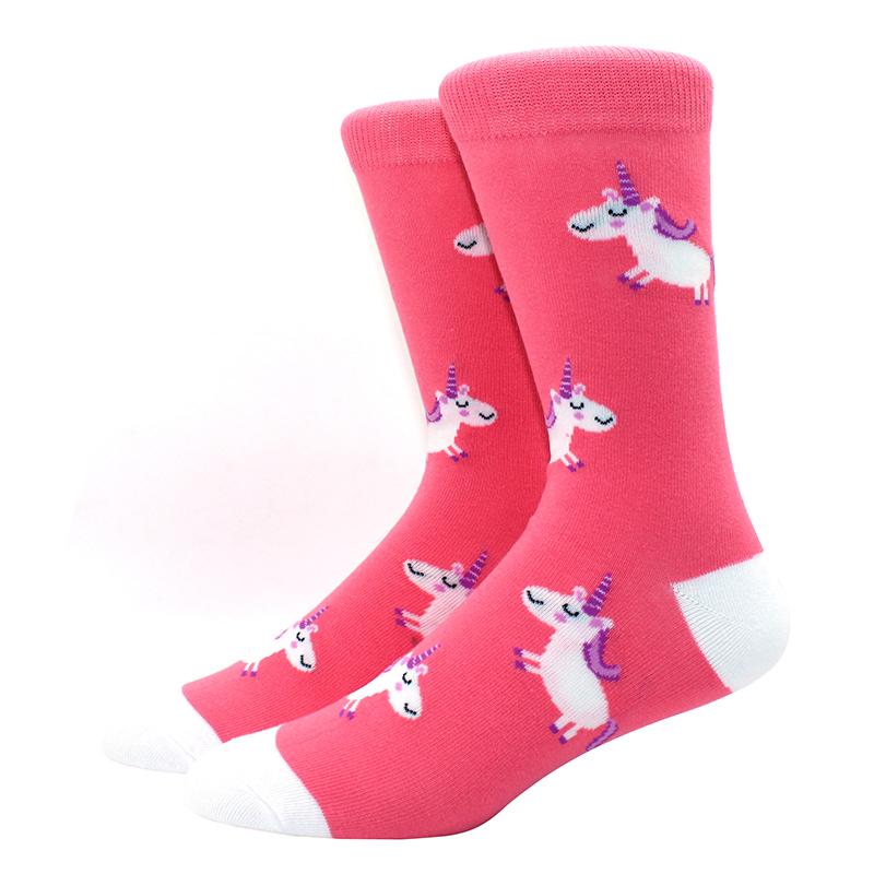 1 пара забавных мужских носков с рисунком фруктов, бананов, фламинго, лимонов, яиц, ленивцев, пиццы, счастливых носков для скейтбординга в стиле Харадзюку