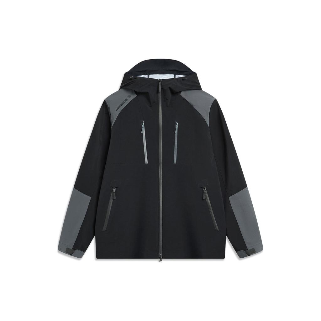 Li Ning CF Su Wan Long Jia Series Color Block Hooded Water-Resistant Three-In-One Fleece Outdoor Sports Warm Jacket Men Jacket AFDT819-1