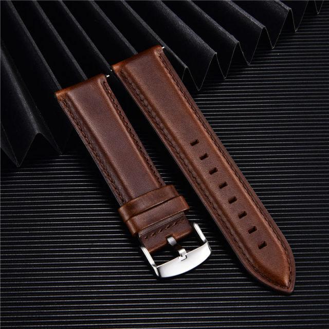 Quick Release Straps Men Women Genuine Leather Watchbands 18mm 20mm 22mm Smart Watch Band Watch Accessories