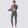 Hengyuanxiang Men's Double-Sided Fleece Round Neck Thermal Underwear Set