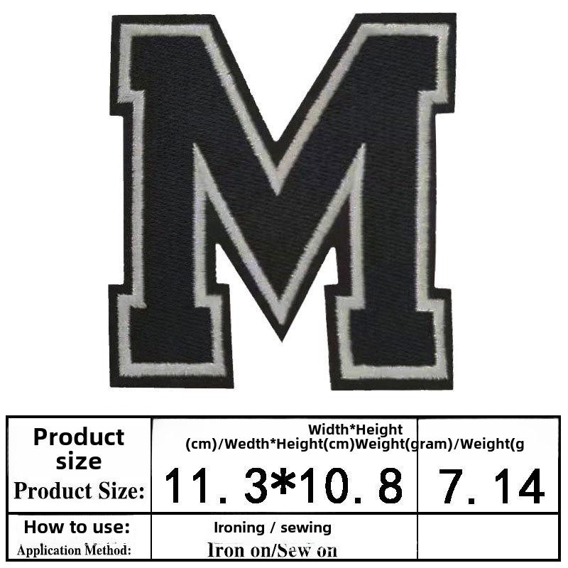 Вышитый алфавит и цифры нашивка на рукаве из джерси