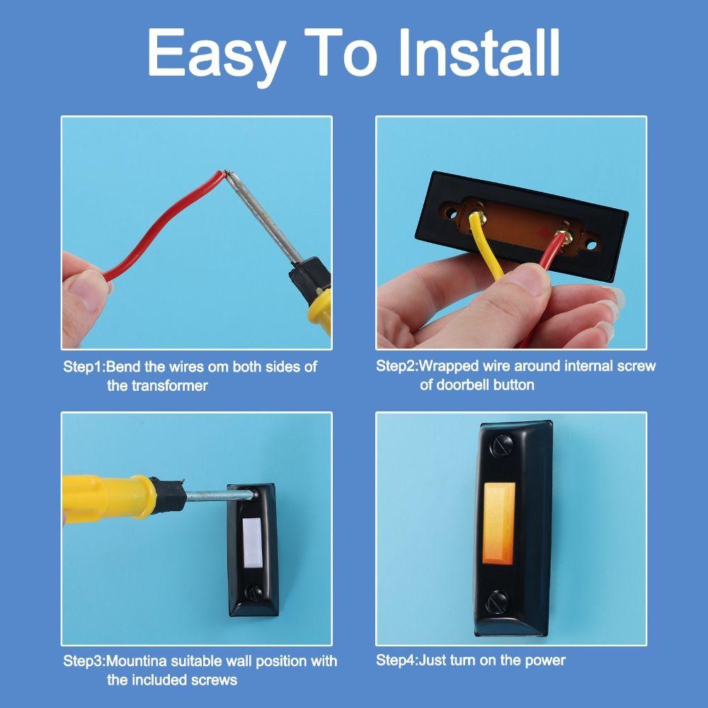 Металлический дверной звонок со светодиодной подсветкой. Металлический дверной звонок. Практичная кнопка дверного звонка для дома.