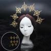 Lolita Spiked Halo Crown Beaded Chain Tiara Gothic Headband Luxury Accessories Headwear Diy Materials Package