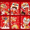 6pcs Colorful Goat Pattern Spring Festival Lucky Money Bag Blessings Printing Hongbao  Gift