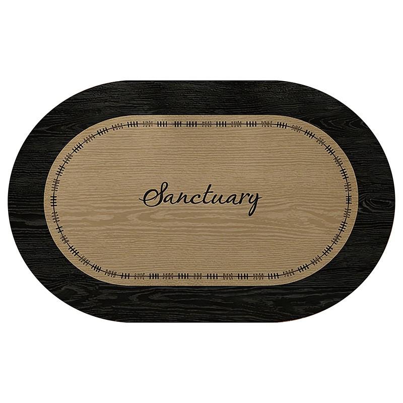 Bathroom Absorbent Floor Mat Vintage Style Non-slip Quick Dry Shower Door