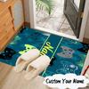 Custom Name Neon Game Controller Carpet, Chair Rug,Area Rug for Office Bedroom living rooms bedroom, Doormat decor Christmas fan gifts