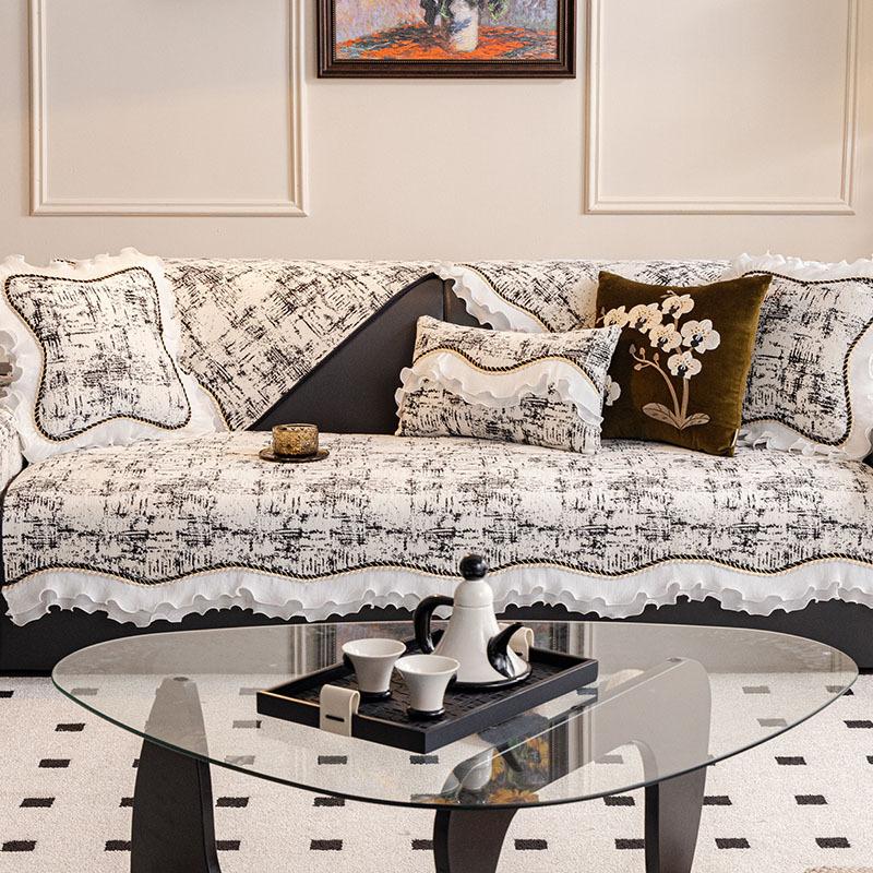 New Chenille Sofa Cushion, Universal In All Seasons, Simple And High-End Seat Cushion, Non-Slip Sofa Cover, Cover Cloth Towel