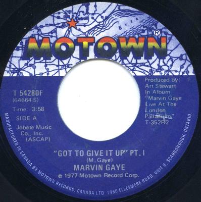 7-дюймовая пластинка MARVIN GAYE - Got To Give It Up T54280F Motown 1977 Канада Soul/Funk Б/у