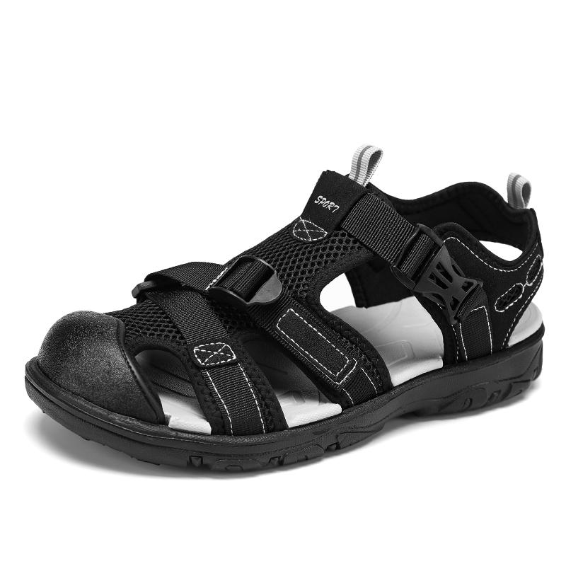 Summer Men Sandals Genuine Leather Mens Casual Shoes Outdoor Men Leather Sandals for Men Beach Shoes Roman Shoes Plus Size45