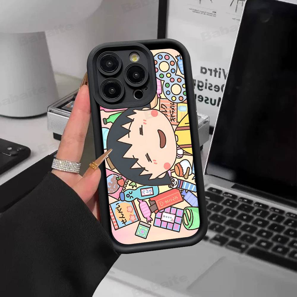 Catoon Chibi M-Maruko ChanS Phone Case For IPhone 17 16 15 14 13 12 11 Air Plus Pro Max Soft Back Cover