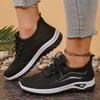 Модные женские кроссовки с мягкой подошвой, дышащей сеткой, легкие, нескользящие, повседневные спортивные туфли для женщин, удобные вязаные кроссовки без шнурков