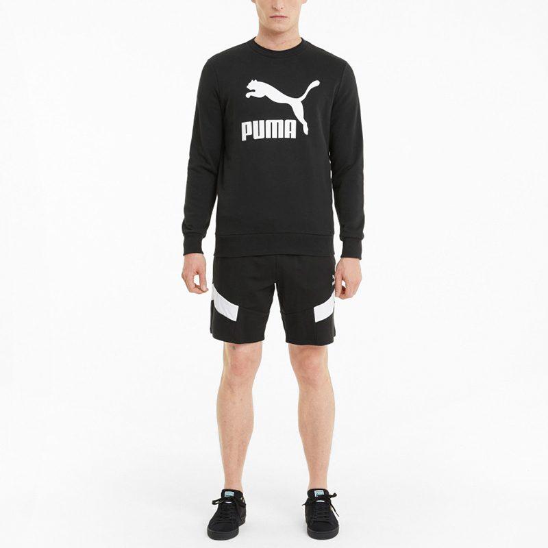 PUMA Sweatshirts Men's Black Crew Neck Moderate Regular 531366-01