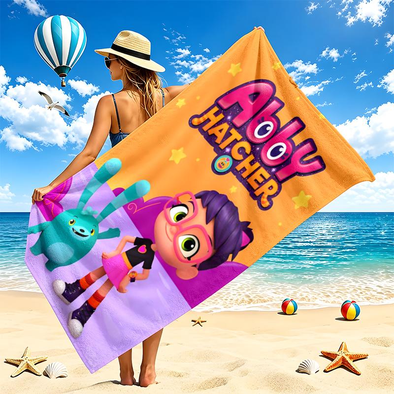 Abby Hatcher Beach Towel Quick Dry Soft MicrofiberSand Resistant Oversized Cabana Bath Sheet for Swimming Pool Travel Gift