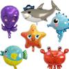 1PC Marine Life Theme Party Balloons Ocean Sea Animals Shark Foil Balloons Kids Boy Birthday Party Decor Baby Shower Supplies