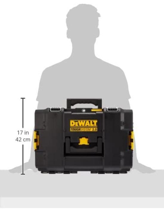 DEWALT Tough System System Storage Хранение мелкого инструмента Инструмент Штабелируемый 2.0 Ящик, Размер, Ящик, Кейс, Ящик, DS165, Хранение, DWST83293-1