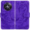 For Realme 12 5G/12x 5G Leather Phone Case Wallet Stand Cover Imprinted Tiger Pattern