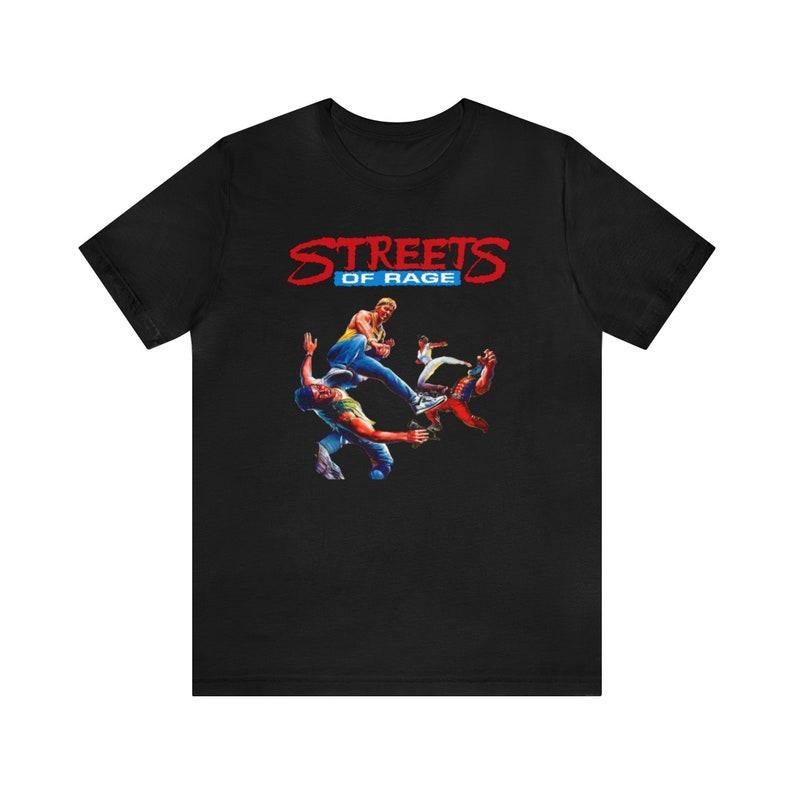 230 Gsm 100% Cotton Streets Of Rage Sega Genesis Cover Retro Style Pixel Unisex Short Sleeve T Shirt