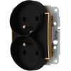 Double nest without frame, dwarf mini, matt black/gold