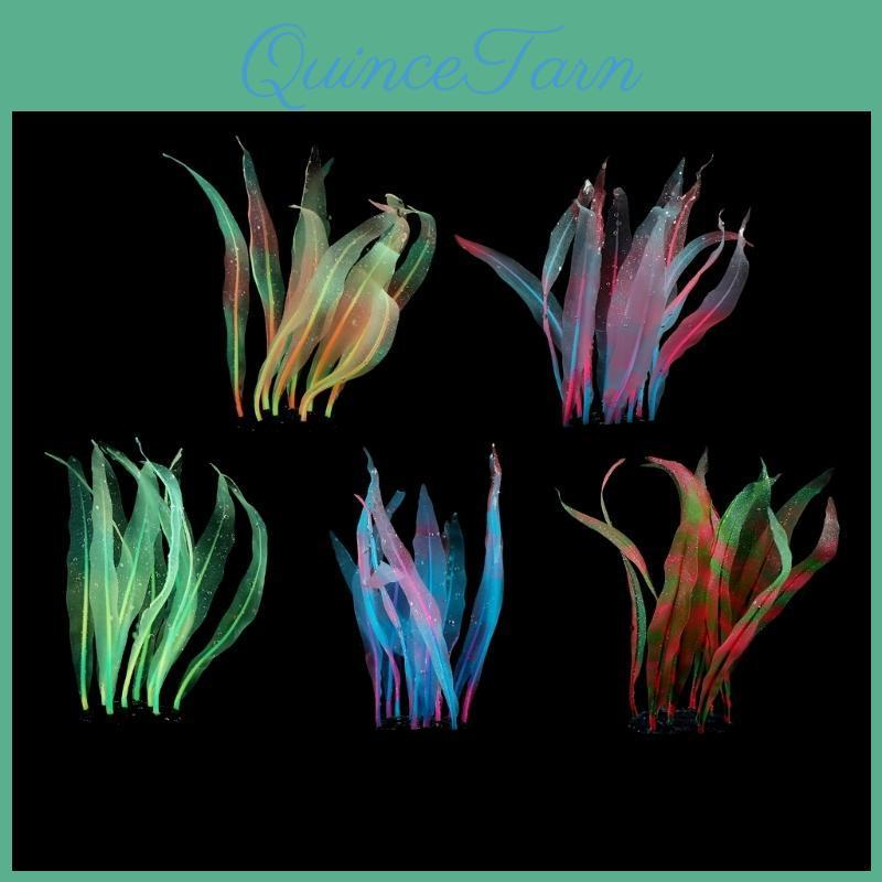 Aquarium Soft Kelp Artificial Silicone Plant Move With Water Flows 7 Inch High Realistic Seaweed Fish Tanks Decorations