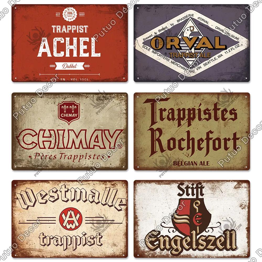 Putuo Декор Бельгия Пивная табличка металлическая винтажная жестяная вывеска металлическая вывеска декоративная табличка Настенный декор паб-бар человек пещера клуб украшение