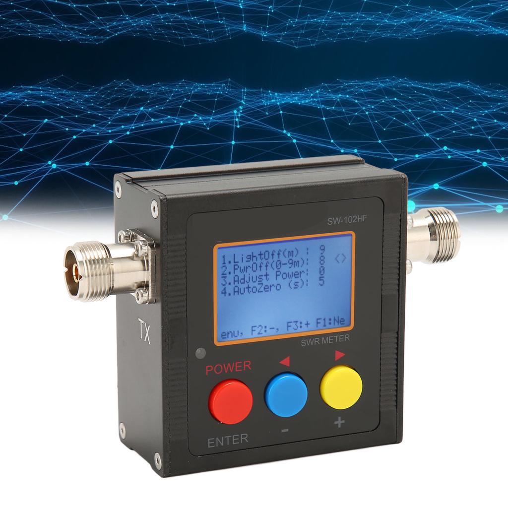 Short Wave SWR Meter with Backlit LCD Display HF 1.5‑70MHz 120W Digital Shortwave Standing Wave Mete