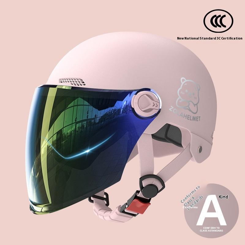 Bear Helmet, Electric Car, Half Helmet, Sunscreen for Women, Ventilated and Light, Wholesale with Ear Protectors, Warm In Winter
