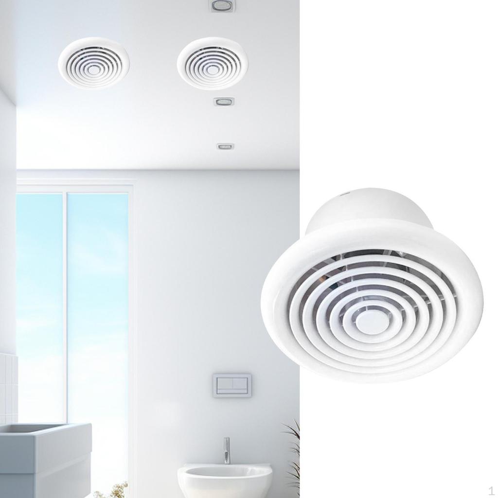 Exhaust Fan Air Vent Powerful Silent Waterproof Extractor Grille Cover for Bathroom
